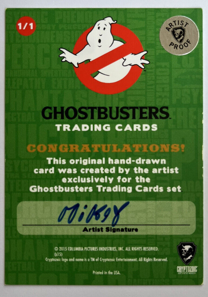 2016 Cryptozoic Ghostbusters AP Sketch Card By Mikey