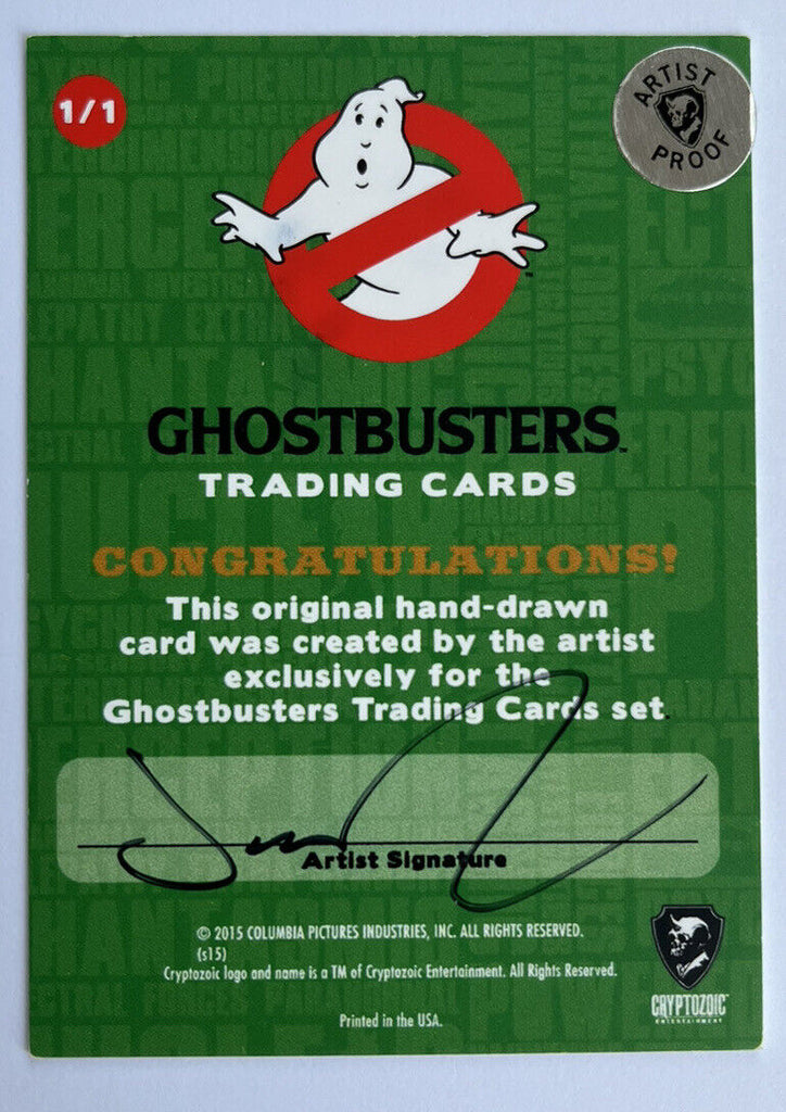 2016 Cryptozoic Ghostbusters AP Sketch Card By Jeff Victor