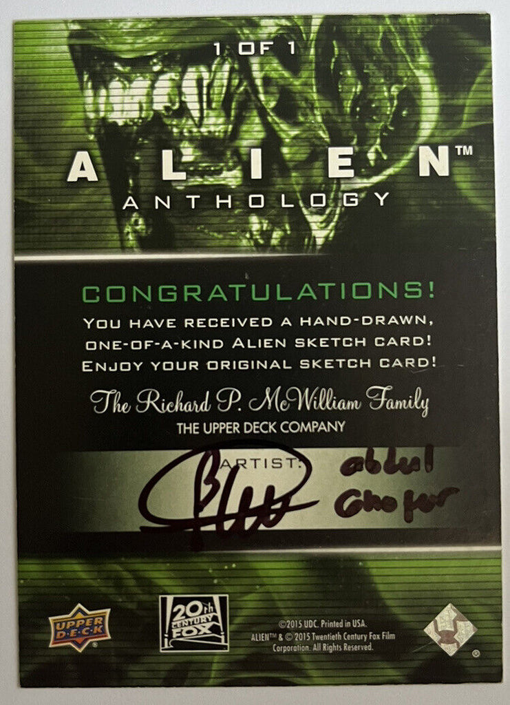 2016 Upper Deck Alien Anthology Sketch Card By Abdul Ghofur