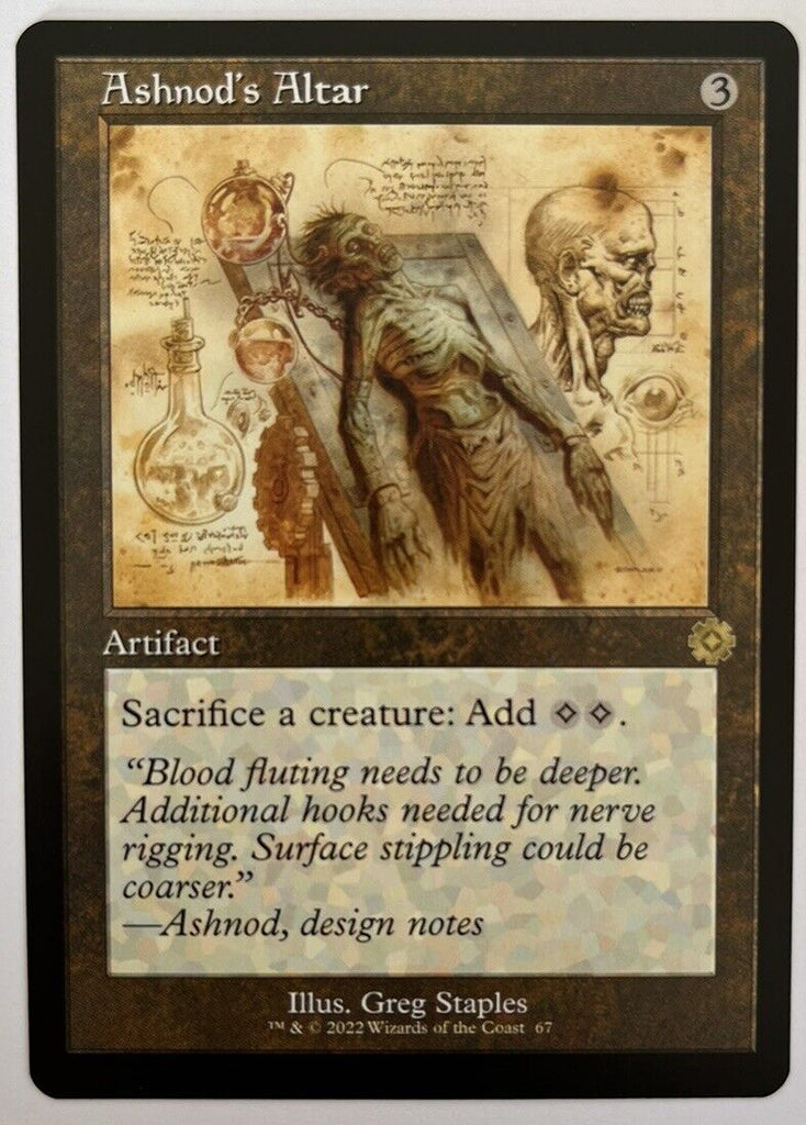 Ashnod’s Altar Retro Schematic The Brothers War MTG Pack Fresh Unplayed