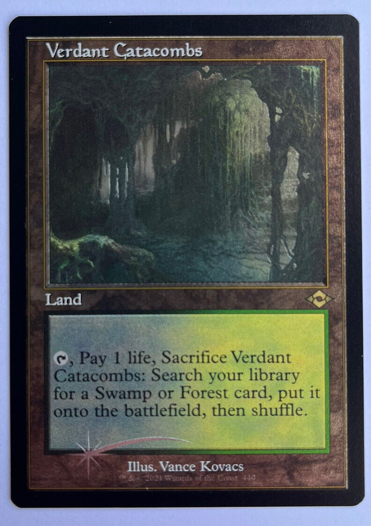 Verdant Catacombs Retro Etched FOIL Modern Horizons 2 MTG Pack Fresh Unplayed