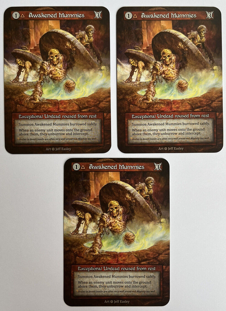 Sorcery Contested Realm Alpha 3 x Awakened Mummies Exceptional Pack Fresh