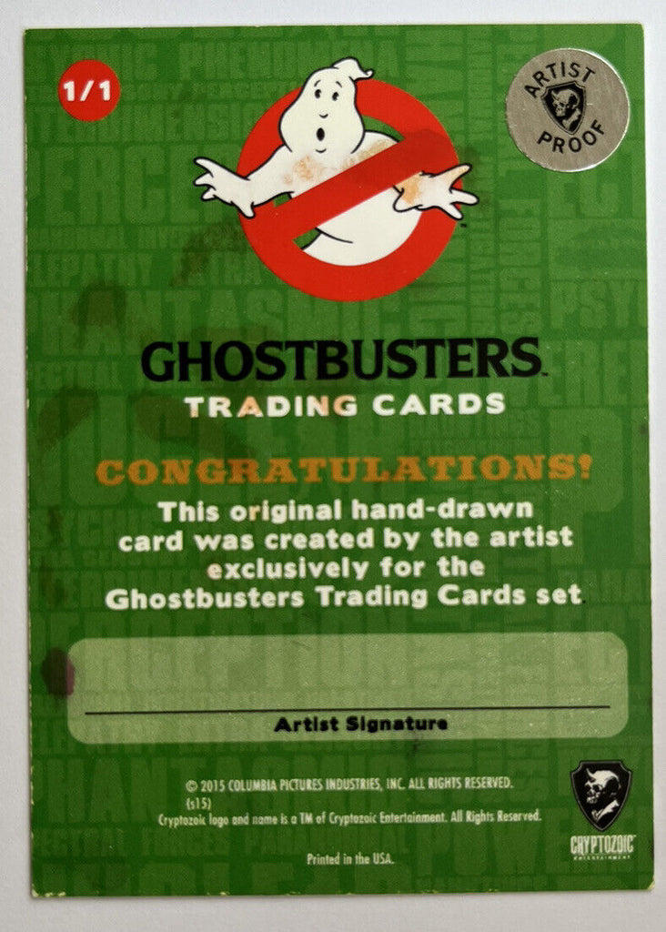 2016 Cryptozoic Ghostbusters AP Sketch Card By Noval N. Hernawan