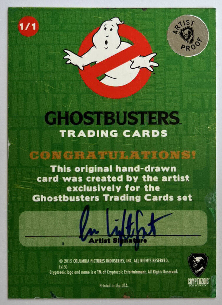 2016 Cryptozoic Ghostbusters AP Sketch Card By Lee Lightfoot