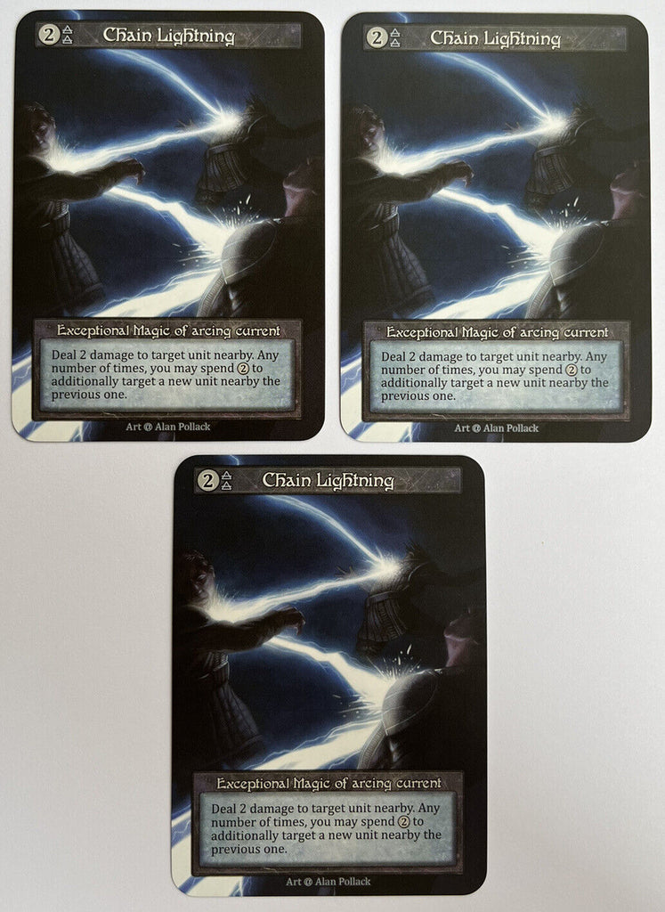 Sorcery Contested Realm Alpha 3 x Chain Lightning Exceptional Pack Fresh