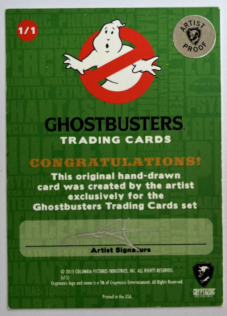 2016 Cryptozoic Ghostbusters AP Sketch Card By Noval N. Hernawan