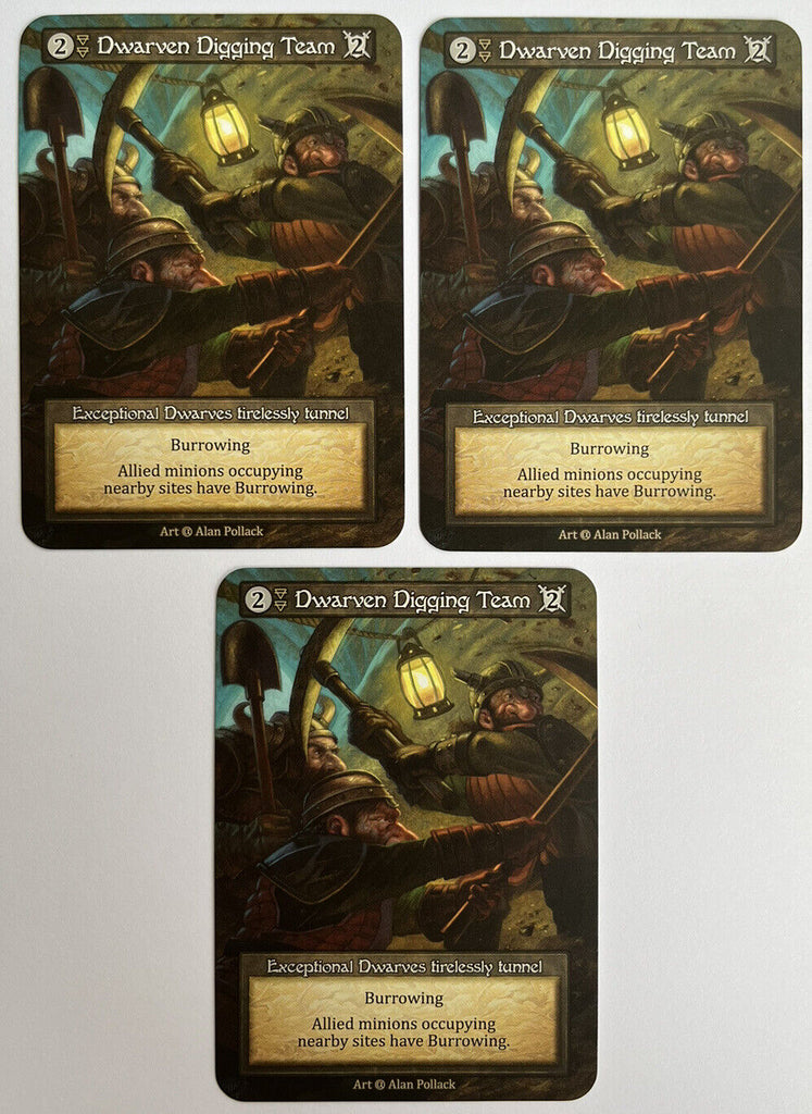 Sorcery Contested Realm Alpha 3 x Dwarven Digging Team Exceptional Pack Fresh