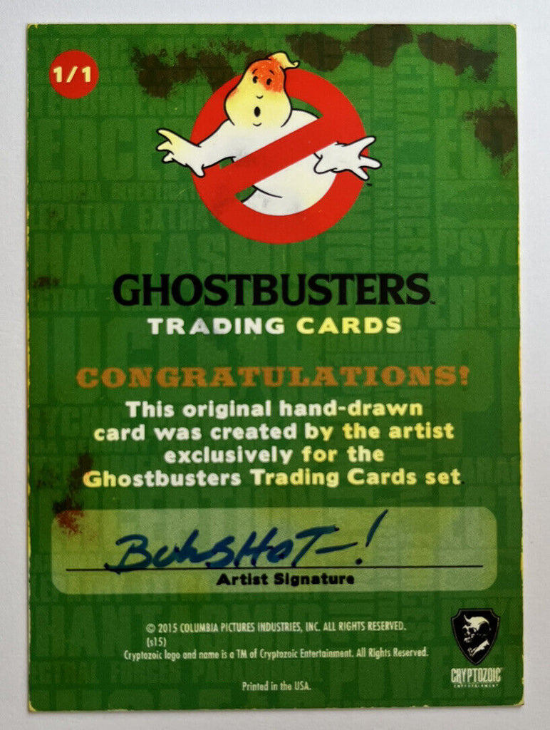 2016 Cryptozoic Ghostbusters Sketch Card By Bukshot!