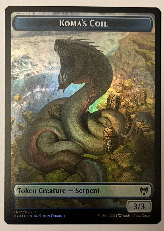 Koma’s Coil Human Warrior Token FOIL Kaldheim MTG Pack Fresh Unplayed