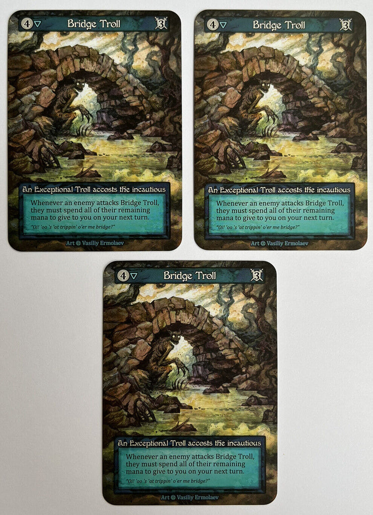 Sorcery Contested Realm Alpha 3 x Bridge Troll Exceptional Pack Fresh