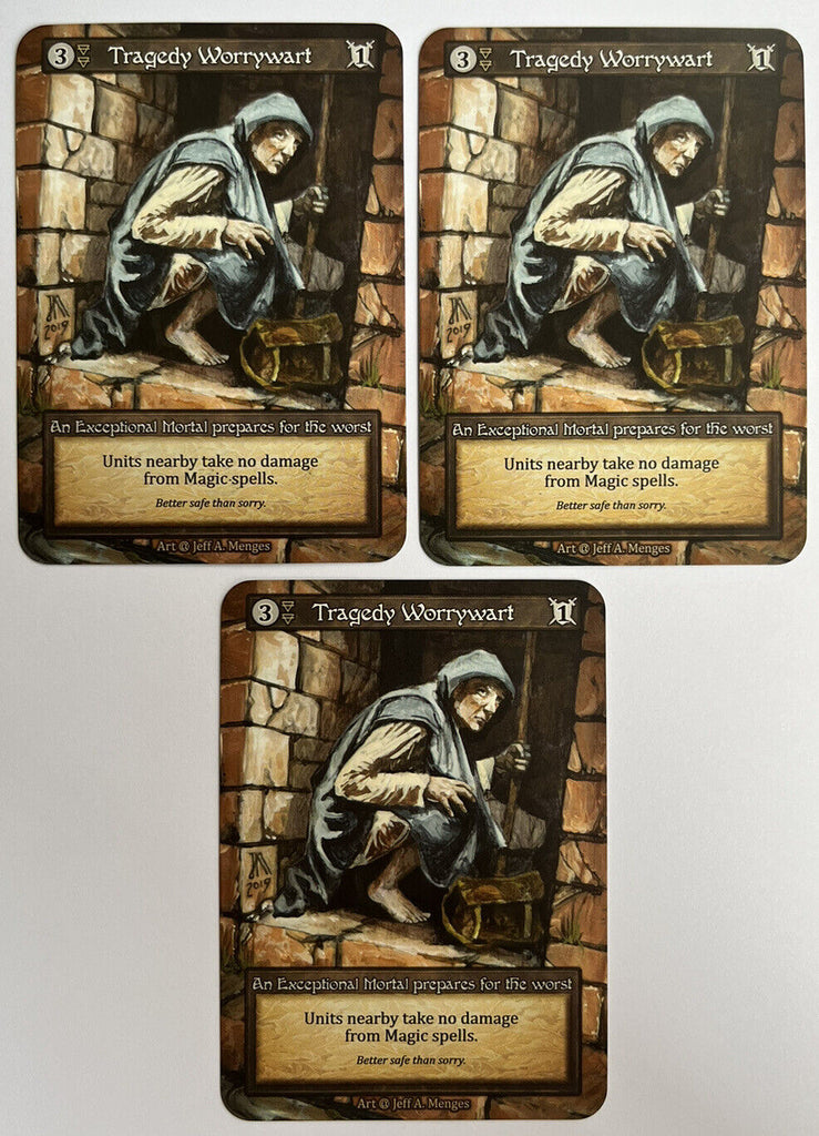 Sorcery Contested Realm Alpha 3 x Tragedy Worrywart Exceptional Pack Fresh