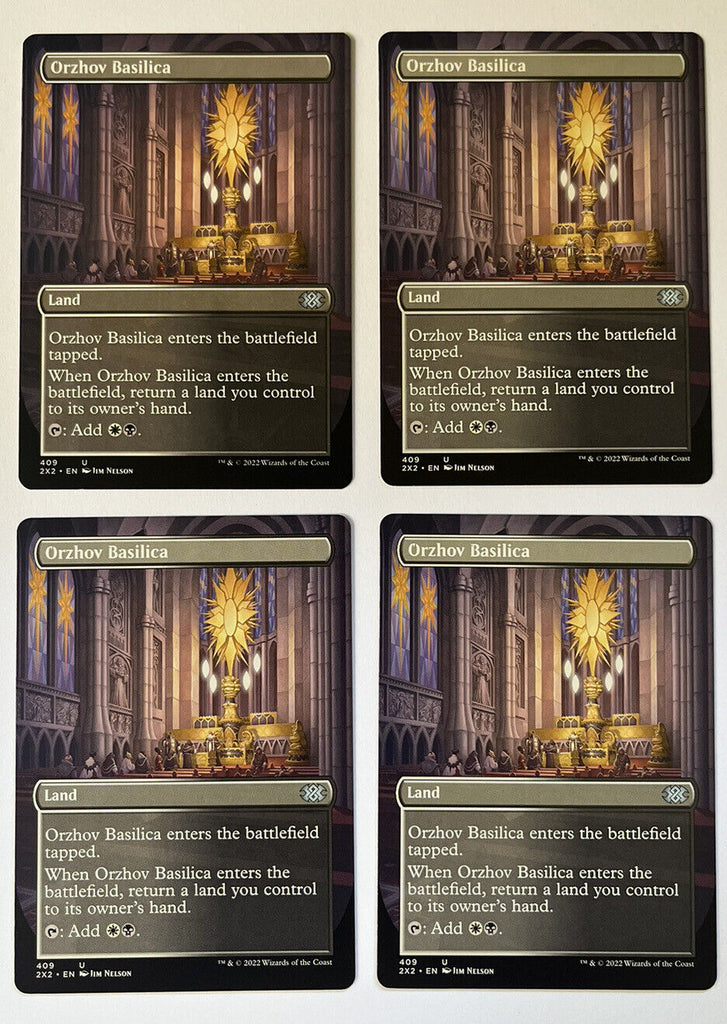 Orzhov Basilica 4 x Card Borderless Double Masters 2022 MTG Pack Fresh
