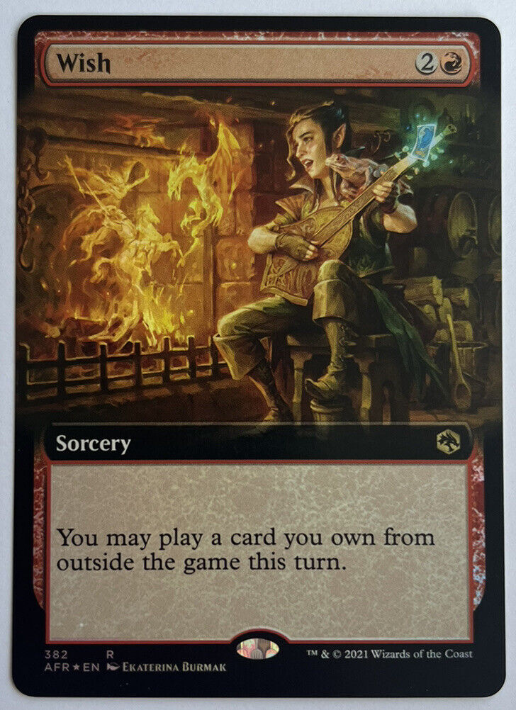Wish Extended Art FOIL AFR MTG Pack Fresh Unplayed