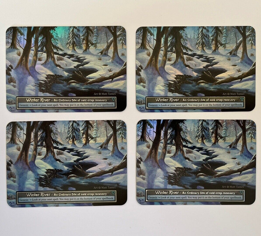 Sorcery Contested Realm Alpha 4 X Winter River FOIL Play Set Pack Fresh