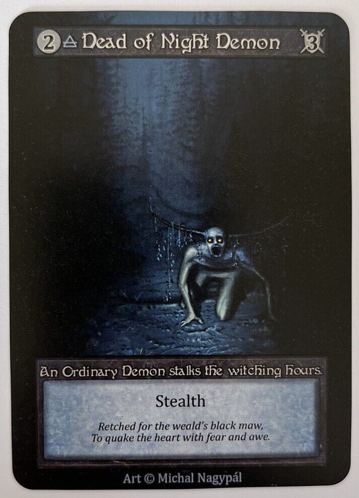 Sorcery Contested Realm Dead Of Night Demon Pre-Alpha Sample Card RARE