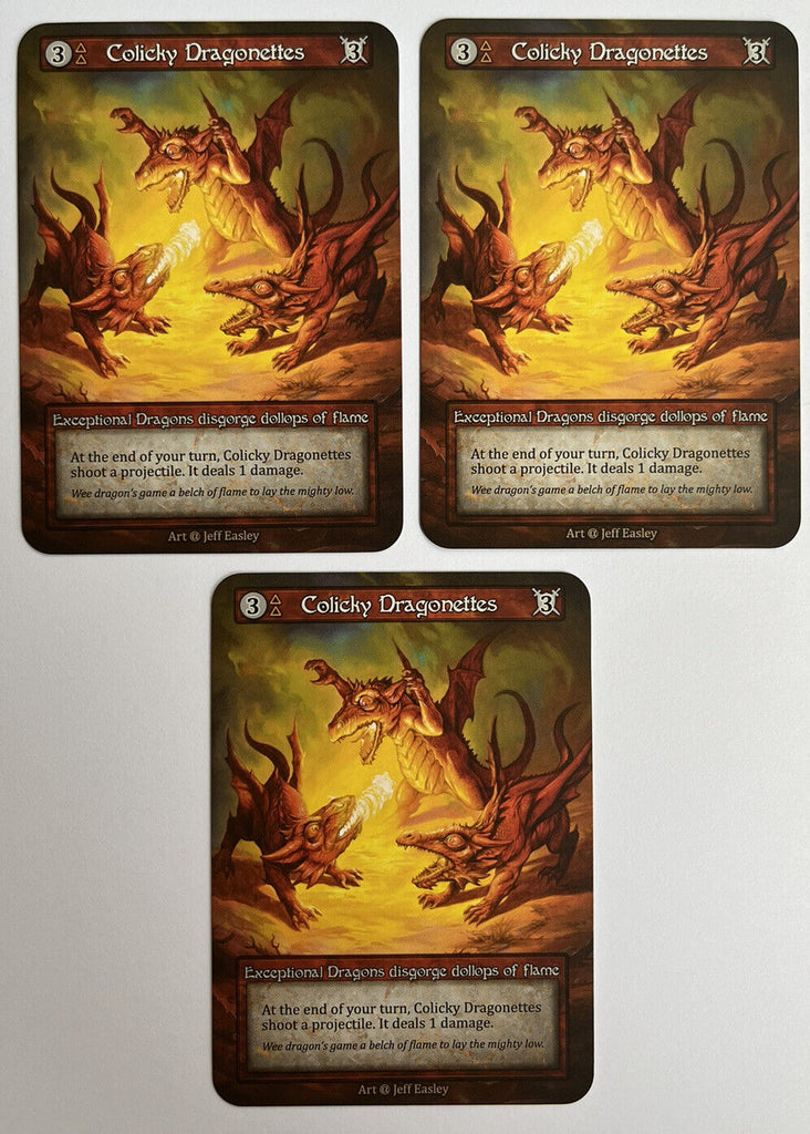 Sorcery Contested Realm Alpha 3 x Colicky Dragonettes Exceptional Pack Fresh