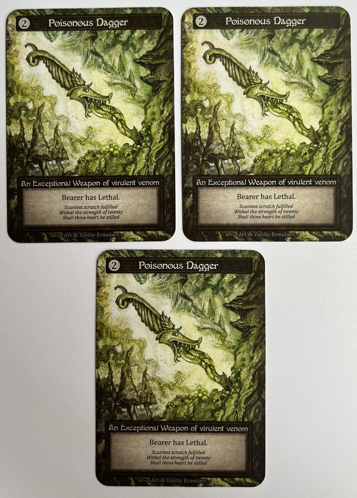 Sorcery Contested Realm Alpha 3 x Poisonous Dagger Exceptional Pack Fresh