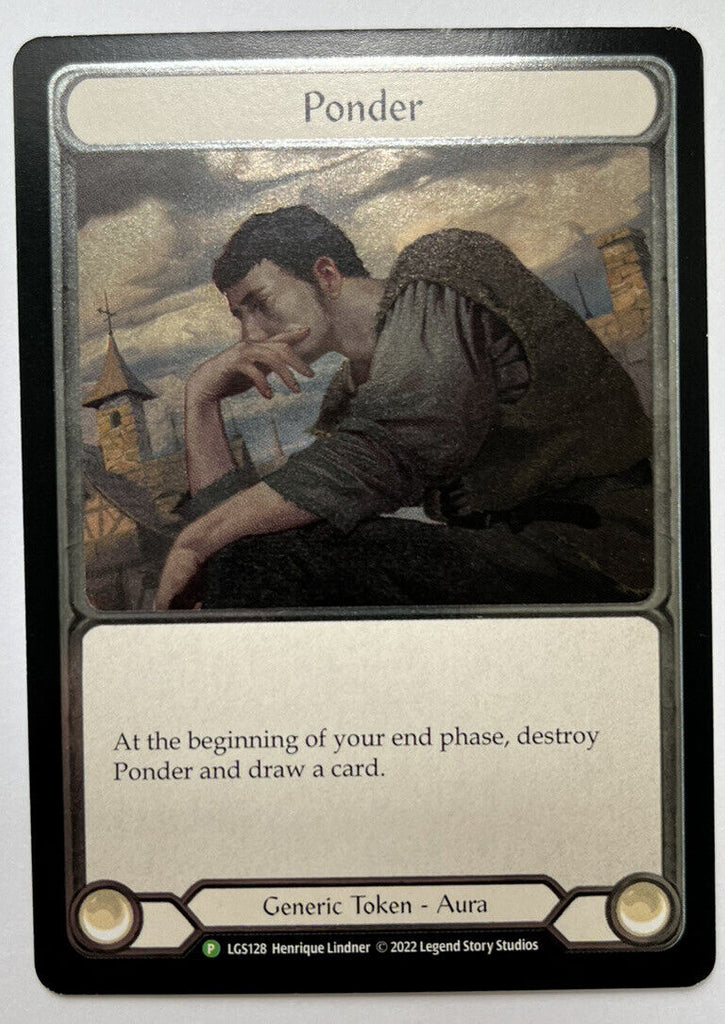Inertia / Ponder Cold Foil Promo Double Sided Token Flesh And Blood