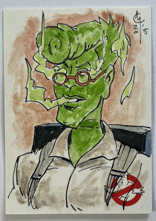 2016 Cryptozoic Ghostbusters Sketch Card By Clayton McCormack