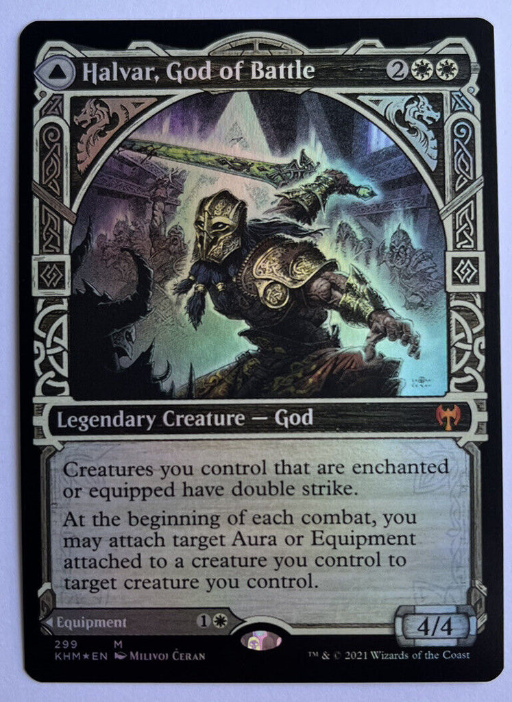 Halvar God Of Battle Showcase FOIL Kaldheim MTG Pack Fresh Unplayed