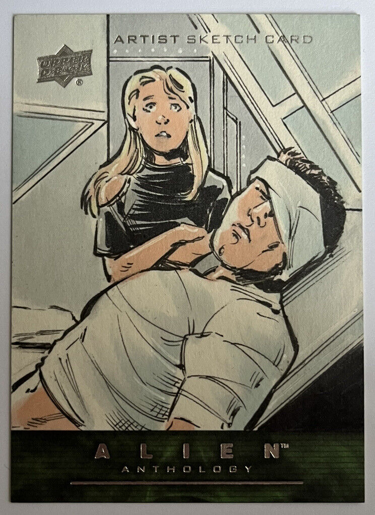 2016 Upper Deck Alien Anthology Sketch Card By Mitch Ballard