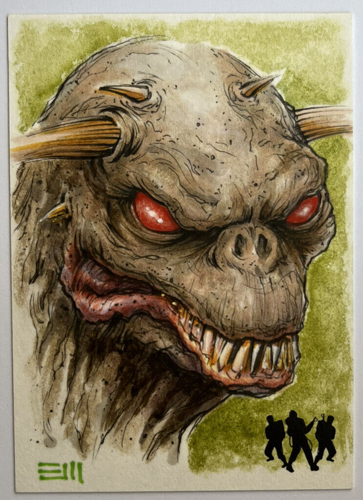 2016 Cryptozoic Ghostbusters Sketch Card By Erik Maell