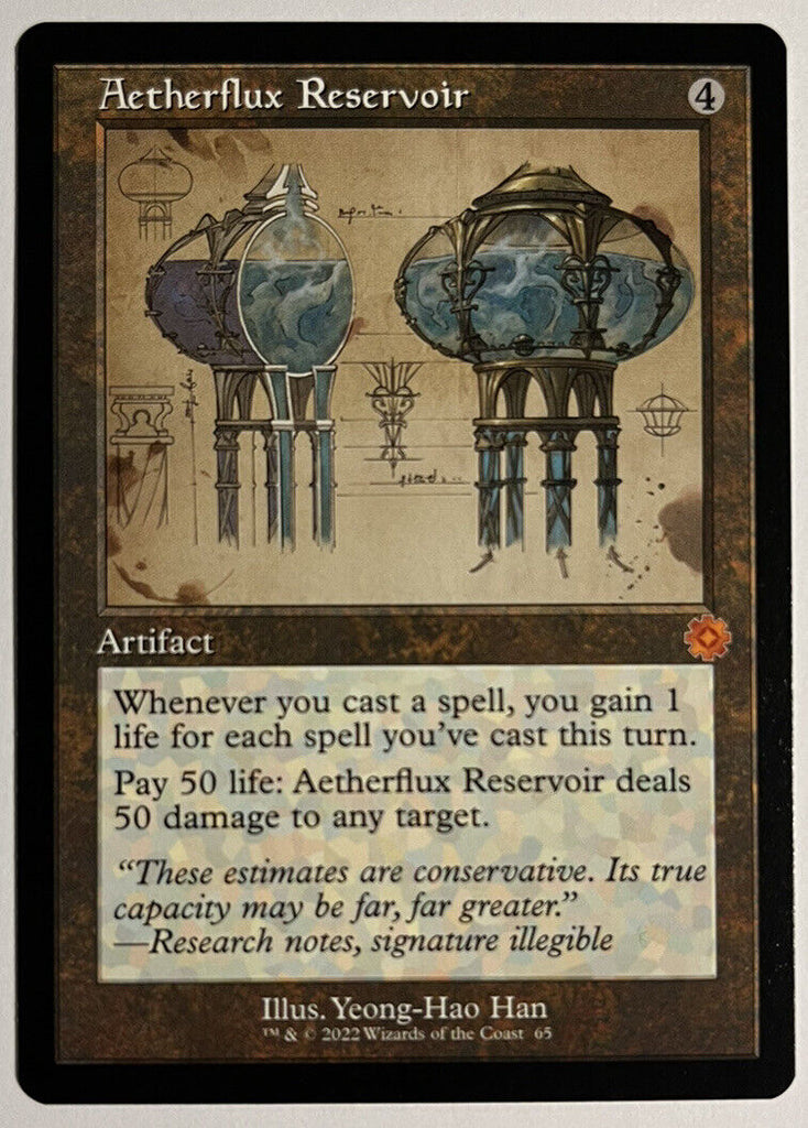Aetherflux Reservoir Retro Schematic The Brothers War MTG Pack Fresh Unplayed