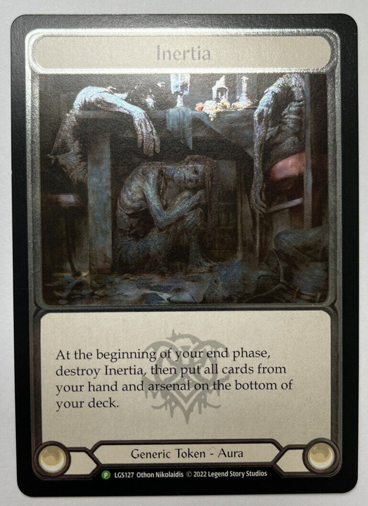 Inertia / Ponder Cold Foil Promo Double Sided Token Flesh And Blood