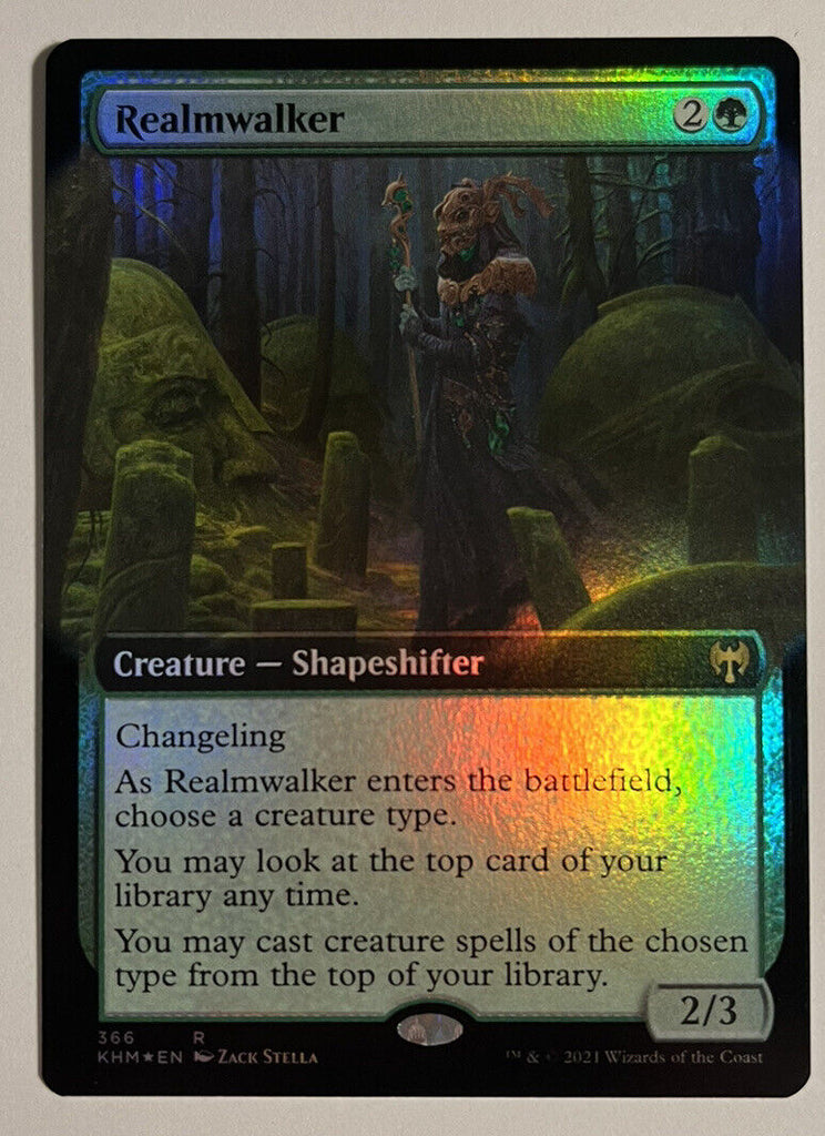 Realmwalker FOIL Extended Art Kaldheim MTG Pack Fresh Unplayed