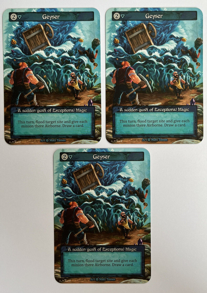 Sorcery Contested Realm Alpha 3 x Geyser Exceptional Pack Fresh