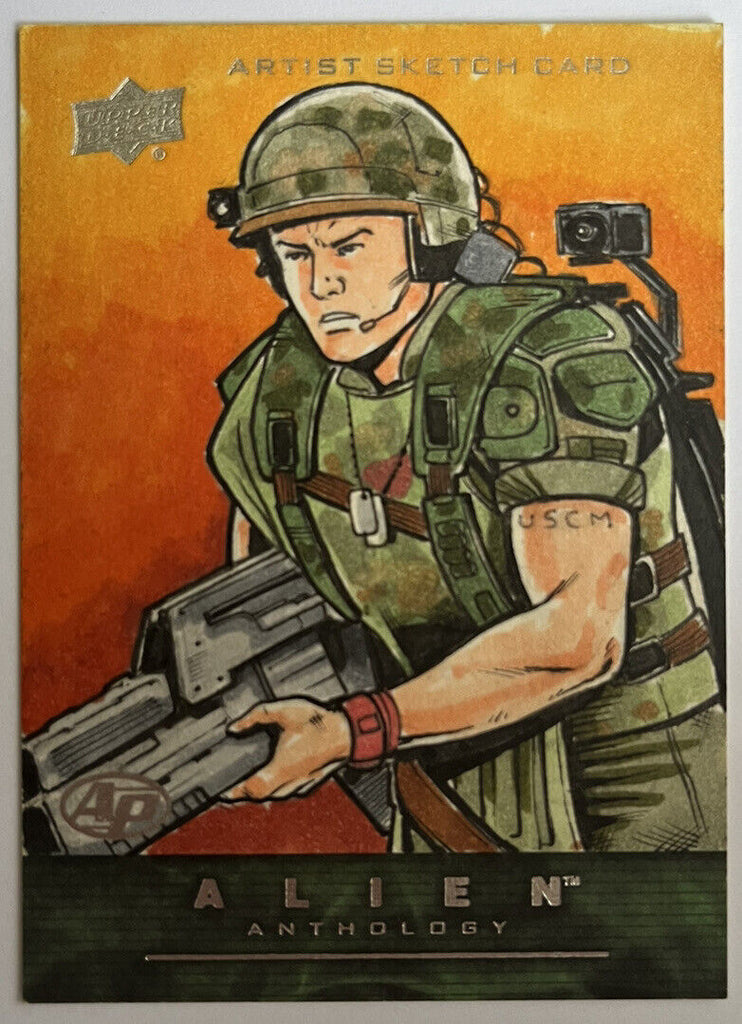 2016 Upper Deck Alien Anthology AP Sketch Card By Luiz Campello