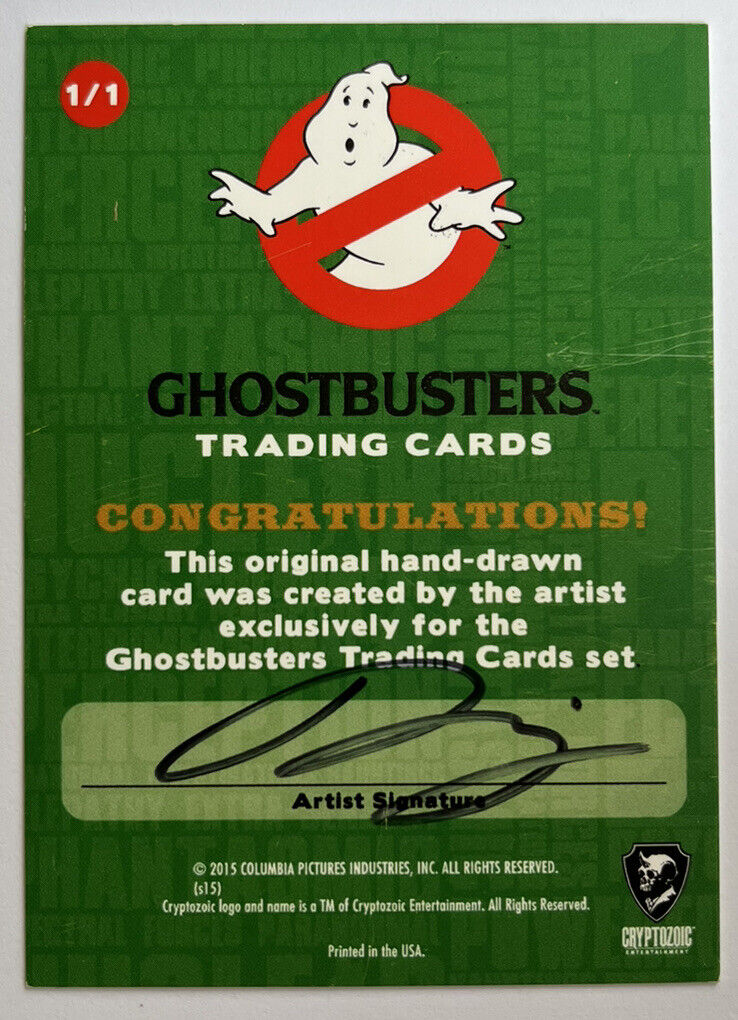 2016 Cryptozoic Ghostbusters Sketch Card By Dan Schoening