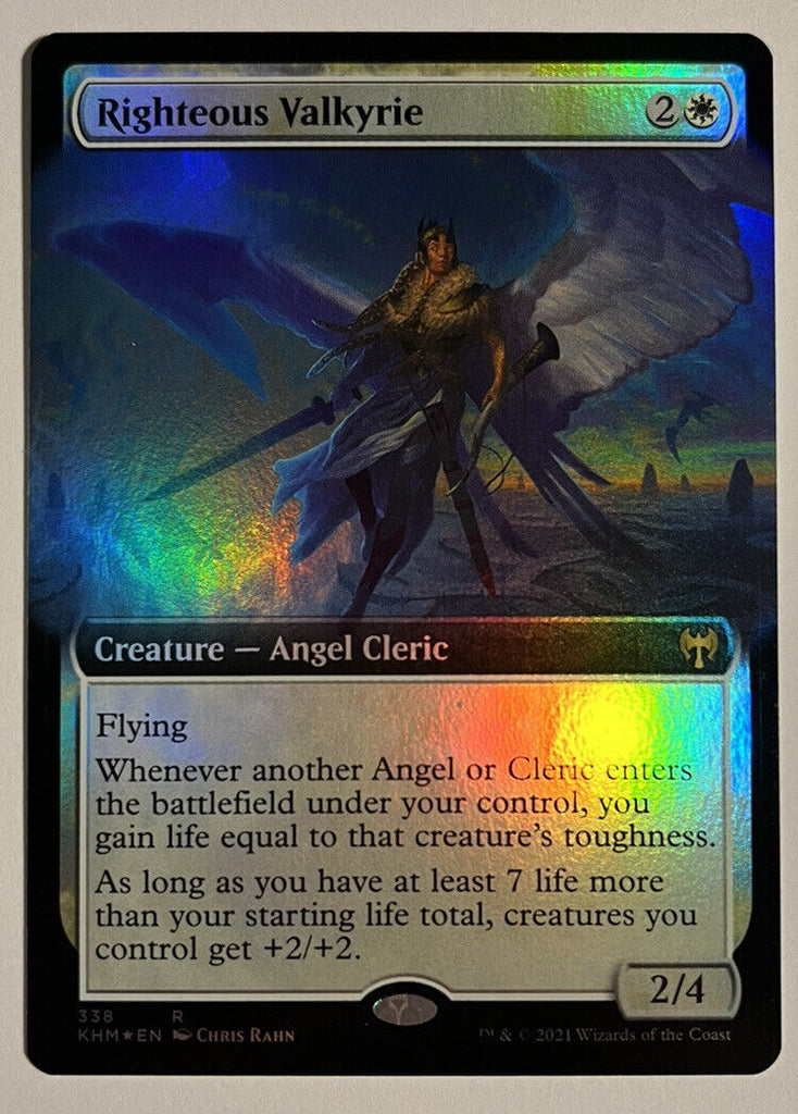 Righteous Valkyrie FOIL Extended Art Kaldheim MTG Pack Fresh Unplayed