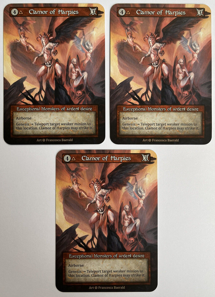 Sorcery Contested Realm Alpha 3 x Clamor Of Harpies Exceptional Pack Fresh