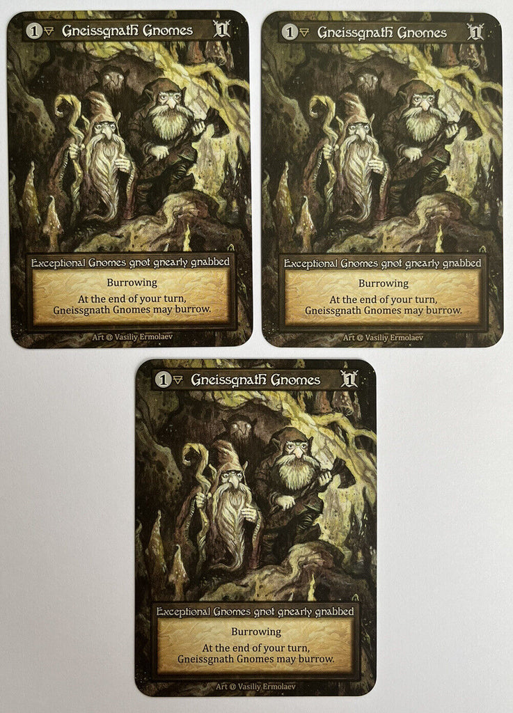 Sorcery Contested Realm Alpha 3 x Gneissgnath Gnomes Exceptional Pack Fresh