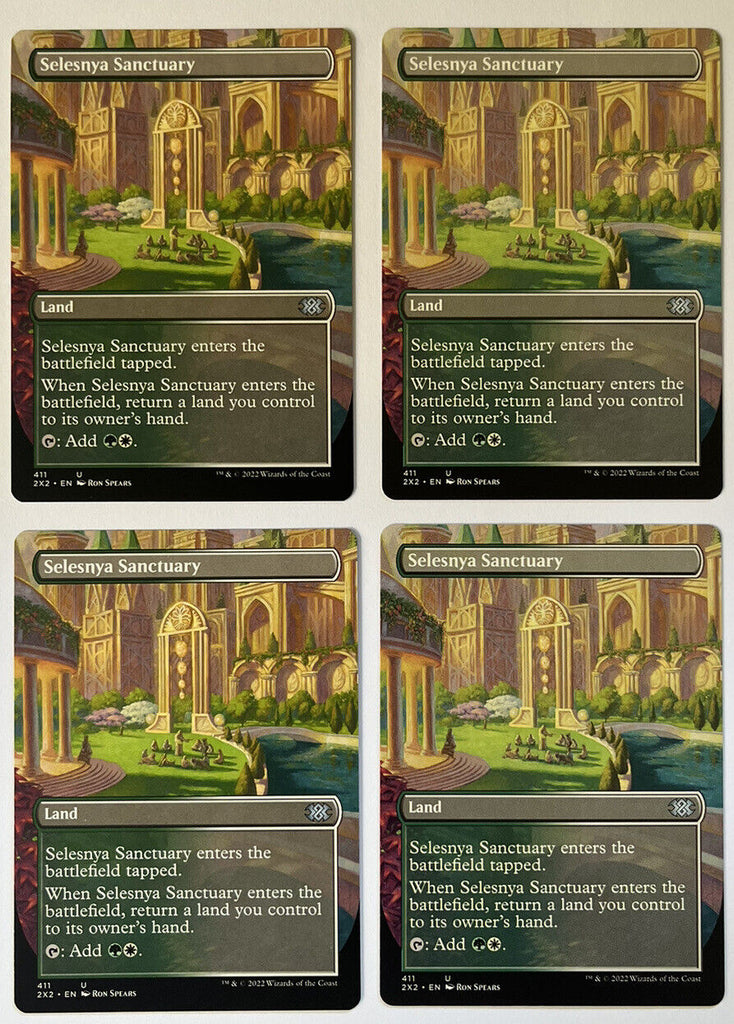 Selesnya Sanctuary 4 x Card Play Set Borderless Double Masters 22 MTG Pack Fresh