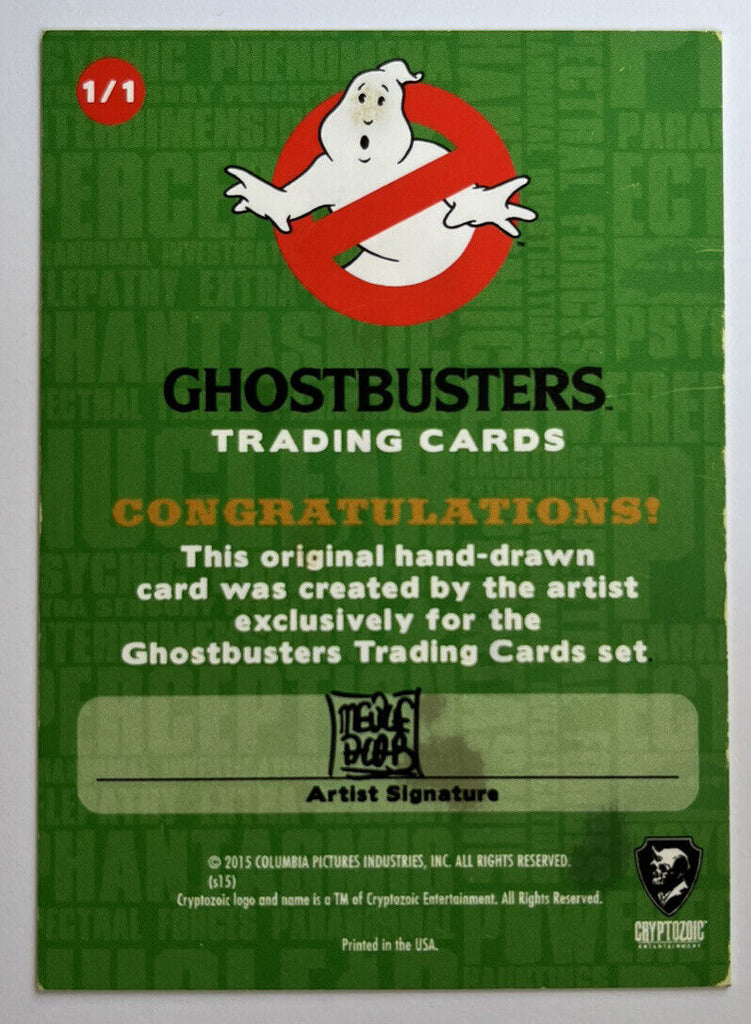 2016 Cryptozoic Ghostbusters Sketch Card By Melike Acar