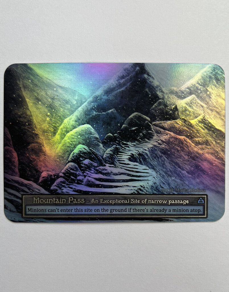 Sorcery Contested Realm Alpha Mountain Pass FOIL Exceptional Site Pack Fresh