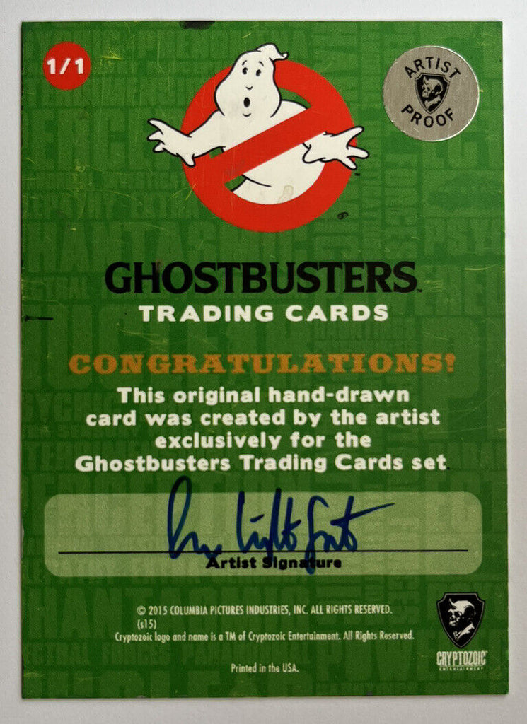 2016 Cryptozoic Ghostbusters AP Sketch Card By Lee Lightfoot