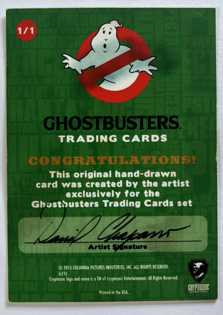 2016 Cryptozoic Ghostbusters Sketch Card By Dan Chaparro