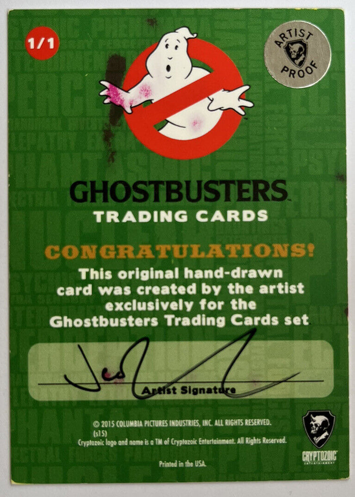 2016 Cryptozoic Ghostbusters AP Sketch Card By Jeff Victor