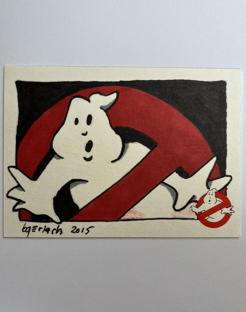 2016 Cryptozoic Ghostbusters Sketch Card By Bruce Gerlach