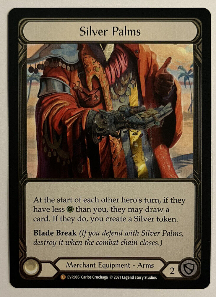 Silver Palms Cold Foil Legendary Flesh And Blood Everfest Pack Fresh Unplayed