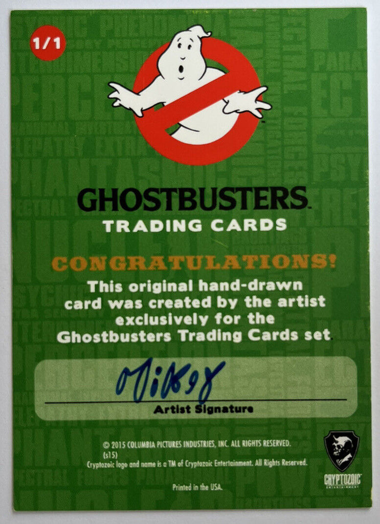2016 Cryptozoic Ghostbusters Sketch Card By Mikey