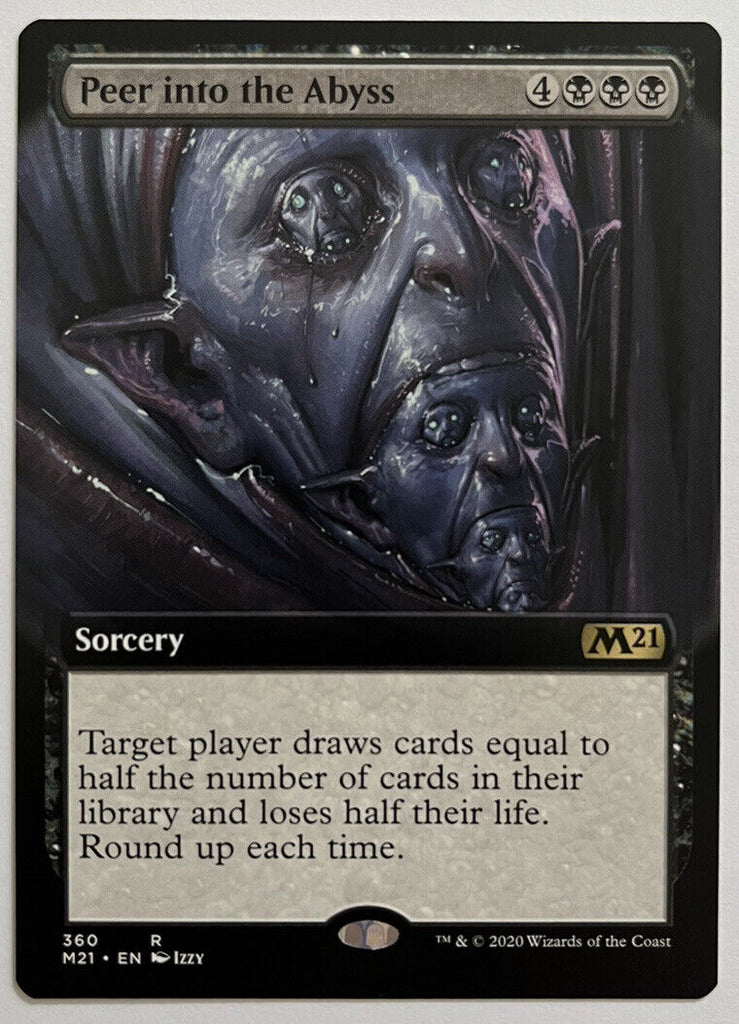 Peer Into The Abyss Extended Art M21 MTG Pack Fresh Unplayed