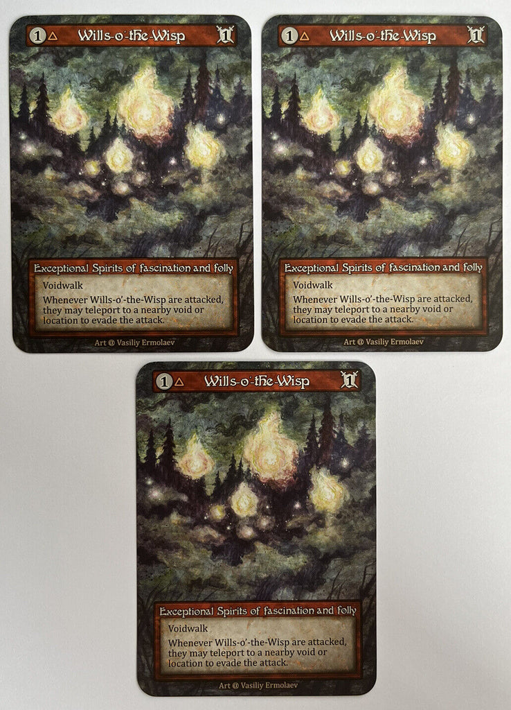 Sorcery Contested Realm Alpha 3 x Wills-o-the-Wisp Exceptional Pack Fresh