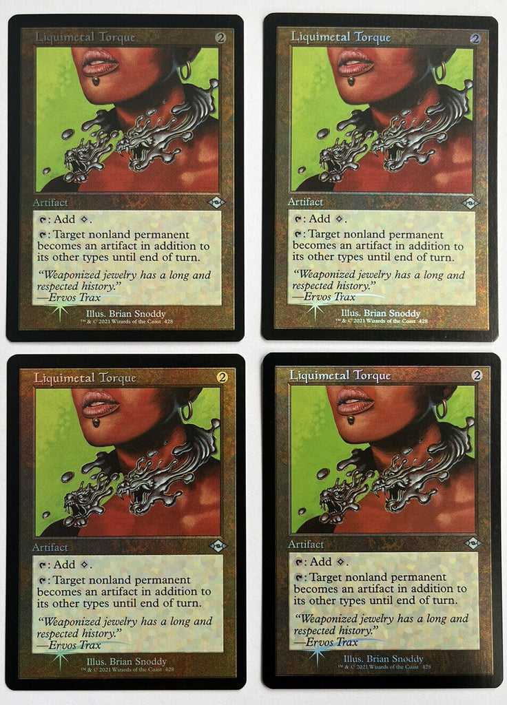 Liquimetal Torque Retro FOIL x4 Play Set MH2 MTG Pack Fresh Unplayed