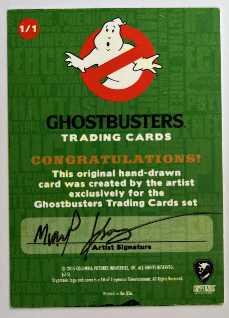 2016 Cryptozoic Ghostbusters Sketch Card By Michael Kasinger