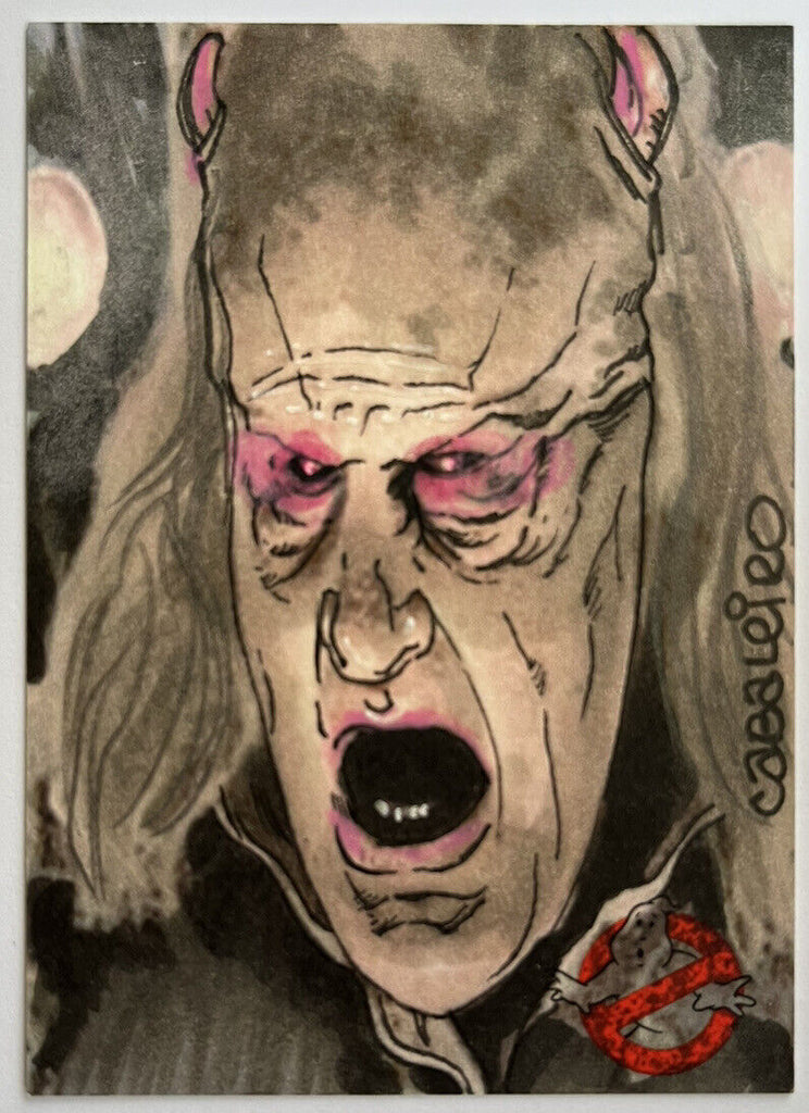 2016 Cryptozoic Ghostbusters Sketch Card By Carlos Cabaleiro