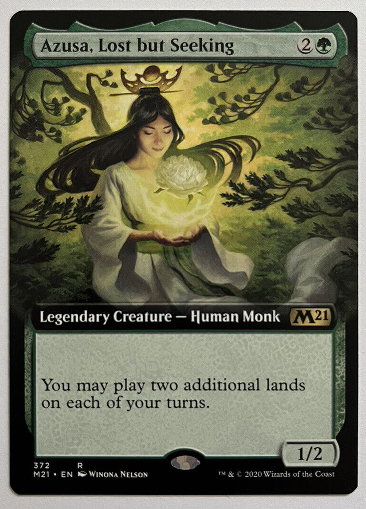 Azusa Lost But Seeking Extended Art M21 MTG Pack Fresh Unplayed
